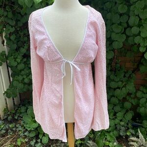 pink lace duster